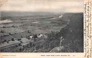 Milford Pennsylvania Model Farm from Cliffs Birds Eye View Postcard J72067