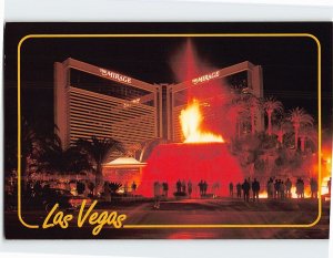 Postcard The Mirage Volcano, Las Vegas, Nevada