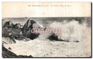 Old Postcard Portrieux The Rocks Waves Effects
