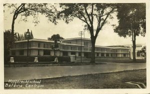 indonesia, JAVA BATAVIA, Hoogerechtschool, Law School (1930s) RPPC Postcard