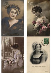 LADIES ROMANTIC GLAMOUR 1000 REAL PHOTO Vintage Postcards (Part 2.) (L2958)