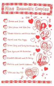 Jacqueline Wilson Girls In Love John Lennon Jane Eyre Book Postcard