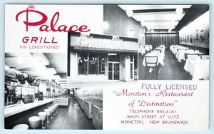 MONCTON, New Brunswick Canada ~ PALACE GRILL Dining Room & Bamboo Room Postcard