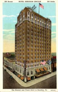 Pennsylvania Reading Hotel Abraham Lincoln Curteich