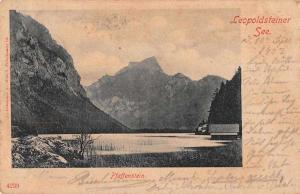 Leopoldsteinersee Austria Pfaffenstein Scenic View Antique Postcard J59659