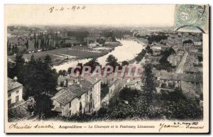 Postcard Old Angouleme Charente and the suburb Lhoumeau