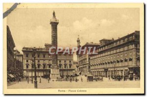 Old Postcard Roma Piazza Colonna