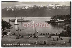 Modern Postcard Lausanne Ouchy the Savoy Alps