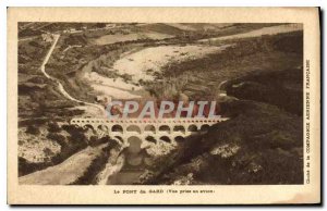Old Postcard The Pont du Gard plane taking view