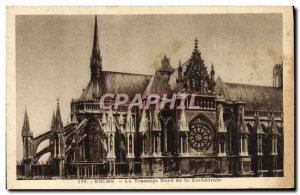 Old Postcard Reims From North Transept Ia Cathedrale