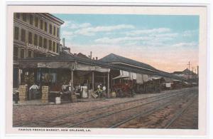 French Market New Orleans Louisiana 1920s postcard