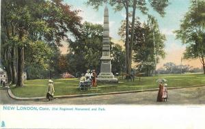 C-1905 New London Connecticut 21st Regiment Monument Park Tuck postcard 5915