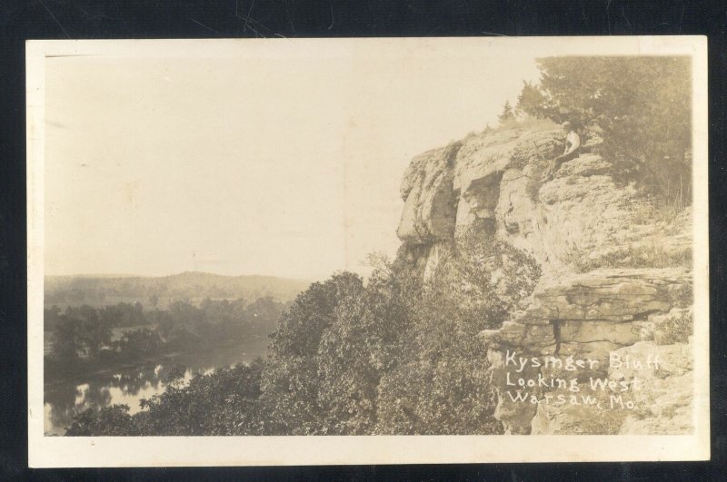 RPPC WARSAW MISSOURI KAYSINGER BLUFF ROCKS VINTAGE REAL PHOTO POSTCARD