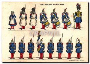 Old Postcard Uniform French Army Infantry Metiers