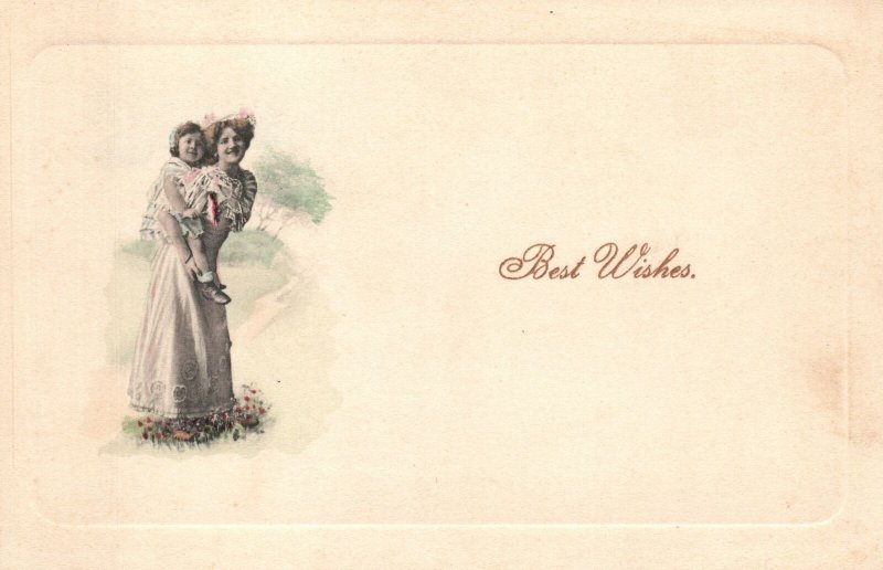 Vintage Postcard Best Wishes And Good Thoughts Greeting Card Remembrance