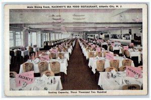 1944 Main Dining Room Hackney Sea Food Restaurant Atlantic City Vintage Postcard