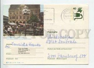 449668 GERMANY 1976 Bocholt market Hamburg real posted POSTAL stationery