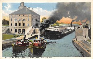The Poe Locks Pulling An Overloaded Boat Soo MI 