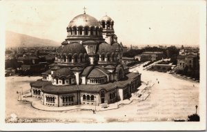 Bulgaria Sofia Alexander Nevsky Cathedral Vintage RPPC C100