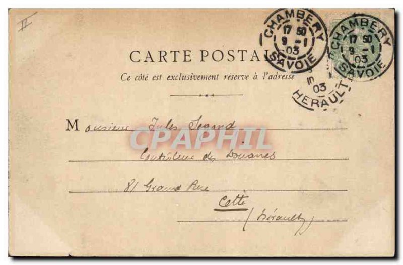 Old Postcard Chambery Charmettes Dining Room