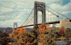 Manhattan New York City-Fort Lee New Jersey~George Washington Bridge~1950s Pc