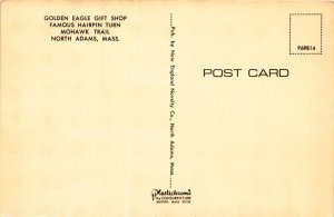 1 Golden Eagle Gift Shop 2 Mohawk Trail 3 North Adams Massachusetts 4 Postcard