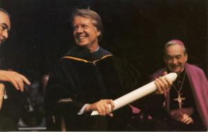 President Jimmy Carter receiving Honorary Degree from University of Notre Dame