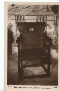 Leicestershire Postcard - John Wycliffe's Chair - Lutterworth Church   P802