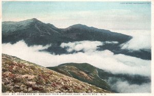 Vintage Postcard Mt. Adams & Mt. Madison From Carriage Road White Mountains N.H.