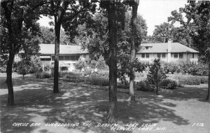 Circus Bar Garden Lawn Delavan Lake Wisconsin 1951 RPPC Photo Postcard 21-3411