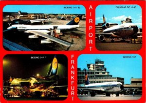 Frankfurt, Germany  AIRPORT  Boeing & Douglas Airplanes  4X6 Aviation Postcard