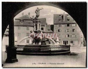 Old Postcard Colmar Fontaine Schwendi