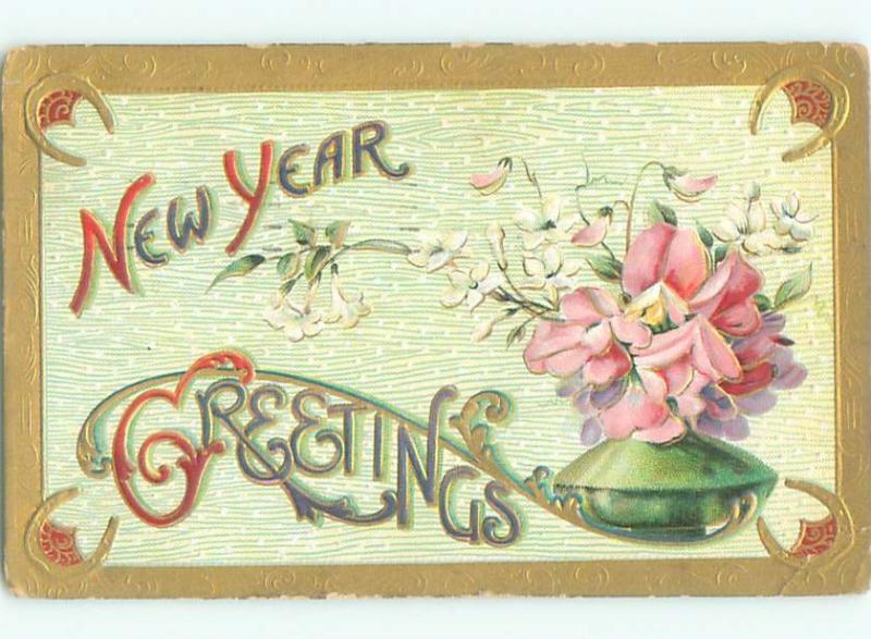 Divided-Back NEW YEAR SCENE Great Postcard AA1968