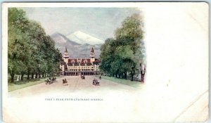 Pre-1907 Pikes Peak Colorado Springs, CO Undivided Back Postcard Carriages A38