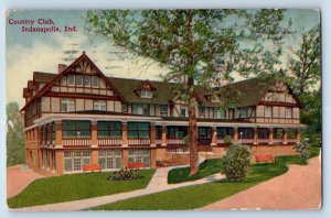 Indianapolis Indiana Postcard Country Club Building Exterior View 1910 Unposted