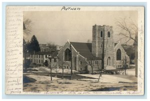 1906 View Of Baptist Church Putnam Connecticut CT RPPC Photo Antique Postcard