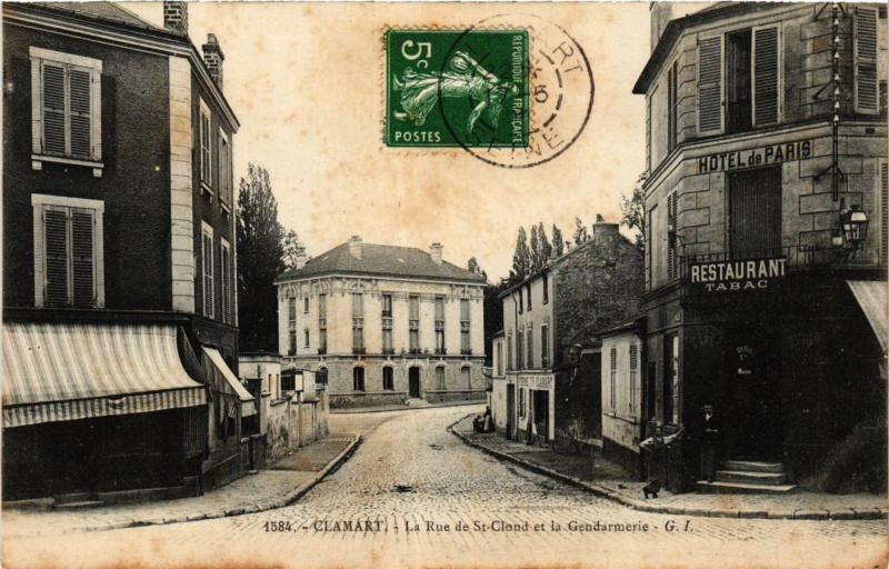 CPA CLAMART La Rue de St Cloud et la Gendarmerie (413923)