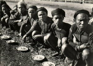 PC CPA LAOS, INDOCHINA, RITE D'OFFRANDE DU RIZ, (b22969)