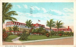 Vintage Postcard 1927 Hotel Royal Palm Rooms Landmark Miami Florida FL