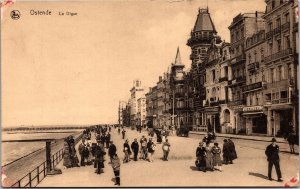 Postcard Belgium Ostende La digue