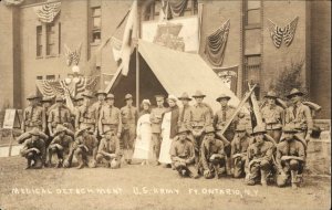 Oswego Ft. Ontario NY US Army Medical Detachment c1920 Real Photo Postcard