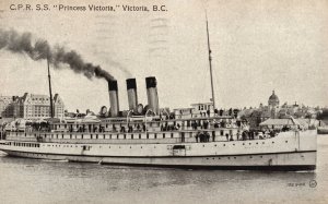 Vintage Postcard 1915 C.P.R. S.S. Princess Victoria British Columbia Canada