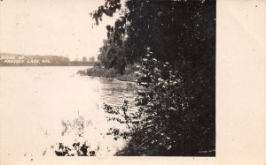 Hancock Lake Wisconsin Shore Scenic View Real Photo Vintage Postcard AA84370