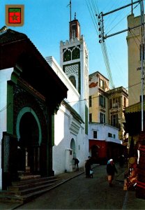 Morocco Tanger Marine Street and Main Mosque