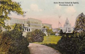 Rhode Island Providence State Normal School and Capitol