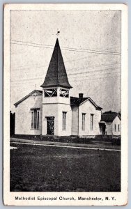K21/ Manchester New York Postcard c1910 Methodist Episcopal Church 1