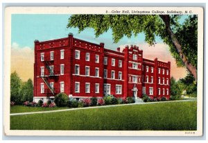 1954 Galer Hall Exterior Scene Livingstone College Salisbury NC Posted Postcard