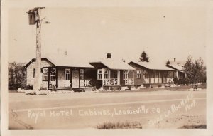 Postcard RPPC Royal Hotel Cabines Laurieville PQ Canada