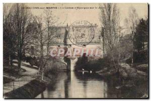 Old Postcard Chalons sur Marne Bank Caisse d & # 39Epargne on Jard