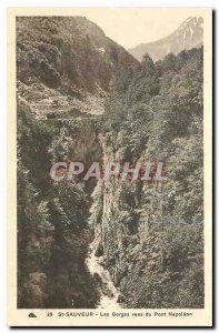 Old Postcard St Sauveur The views Gorges du Pont Napoleon